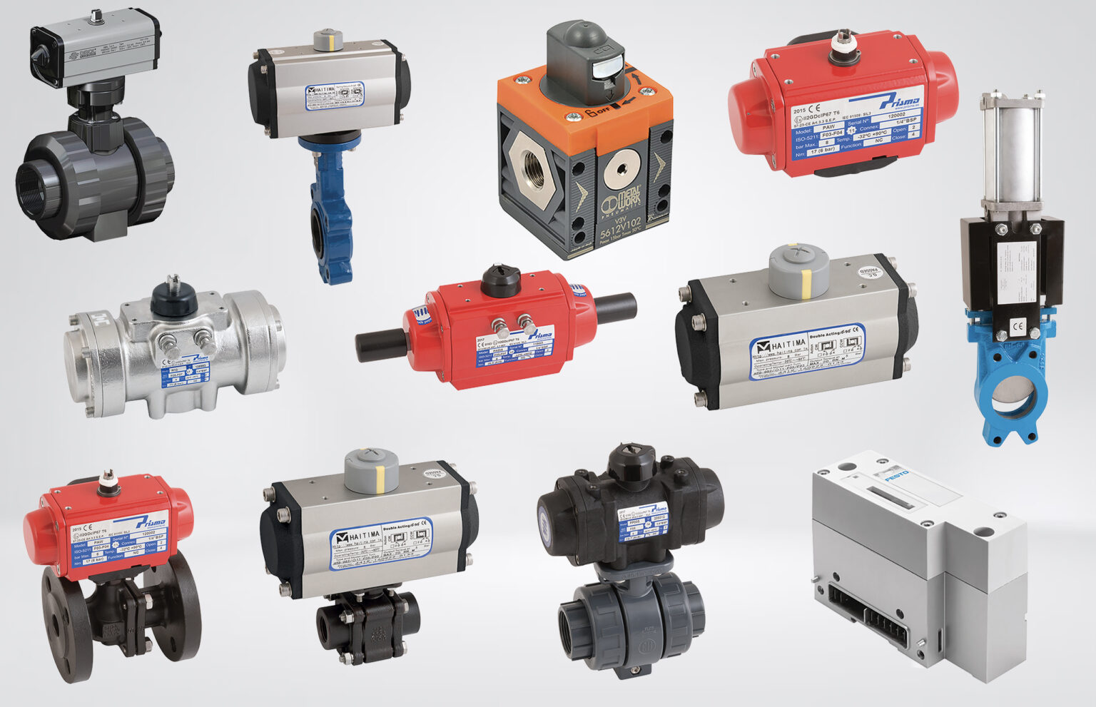 Valves, Cylinders and Actuators